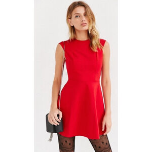 Urban Outfitters Red Cut-Out Fit and Flare Dress Small $69 HOCO‎ Party Cocktail